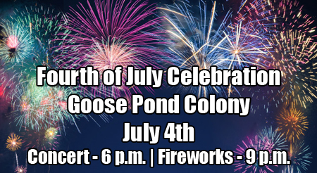 Goose Pond Colony to host 40th annual Fourth of July Celebration